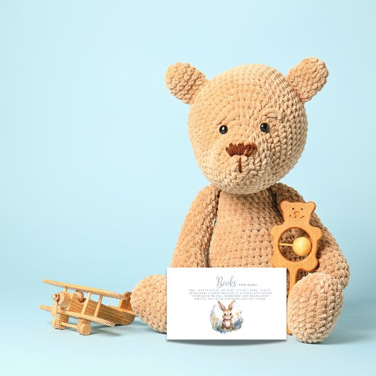 Carte D'accompagnement Bunny Genre Neutre Baby shower LIVRES POUR BÉBÉ