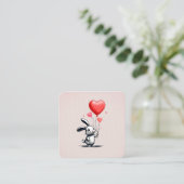 Carte D'accompagnement Bunny Love Balloons Valentine's card (Debout devant)