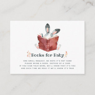 Carte D'accompagnement Bunny mignon Automne - Baby shower Automne Demande