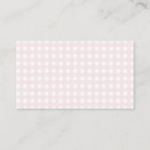 Carte D'accompagnement Bunny Pink Bow Baby Shower Diaper Raffle (Dos)