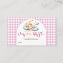 Bunny Pink Boy Girl Baby Shower Diapers Raffle
