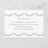 Carte D'accompagnement Bunting en forme de cœur pour les 50 ans de mariag (Dos)