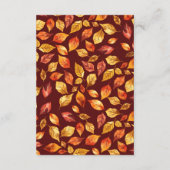 Carte D'accompagnement Burange Fall Rustic Feuille Détails du Mariage (Dos)