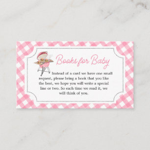 Carte D'accompagnement Burger rose Baby shower BBQ Livres pour bébé