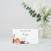 Carte D'accompagnement Burgundy automne devinez combien de baisers jeu de (Debout devant)