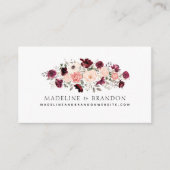 Carte D'accompagnement Burgundy Blush Floral Mariage Website (Devant)