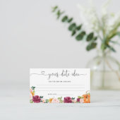 Carte D'accompagnement Burgundy Date nuit idées. Date jar (Debout devant)