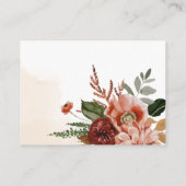 Carte D'accompagnement Burgundy et Terracotta Détails du Mariage (Dos)