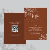 Carte D'accompagnement Burgundy Fall quitte QR Code RSVP Mariage