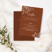 Carte D'accompagnement Burgundy Fall quitte QR Code RSVP Mariage