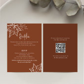 Carte D'accompagnement Burgundy Fall quitte QR Code RSVP Mariage