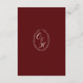 Carte D'accompagnement Burgundy Fall Wedding Details Enclosure Card (Dos)
