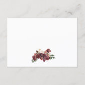 Carte D'accompagnement Burgundy Floral Wedding Website Enclosure Card (Dos)