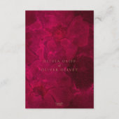 Carte D'accompagnement Burgundy Passion Mariage Wishing well QR Code (Dos)