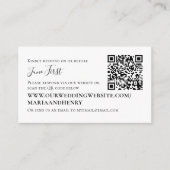 Carte D'accompagnement Burgundy QR Code RSVP Mariage en ligne Détails (Devant)