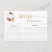 Carte D'accompagnement Burgundy recette de douche citrouille à fleurs bla (Devant)