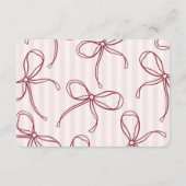 Carte D'accompagnement Burgundy Red Lingerie Shower Panties Please (Dos)