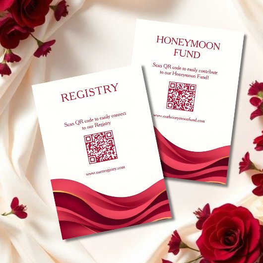 Carte D'accompagnement Burgundy Registry & Honeymoon Fund