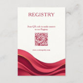 Carte D'accompagnement Burgundy Registry & Honeymoon Fund (Devant)
