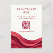 Carte D'accompagnement Burgundy Registry & Honeymoon Fund (Dos)