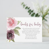 Carte D'accompagnement Burgundy rousse fille baby shower demande (Debout devant)