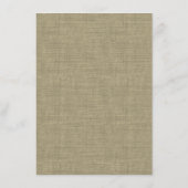 Carte D'accompagnement Burlap et Bow Rustic Mariage Hébergements (Dos)