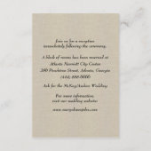 Carte D'accompagnement Burlap Purple Floral Mason Jars Détails du Mariage (Dos)