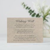Carte D'accompagnement Burlap Russe Wishing Well Card (Debout devant)