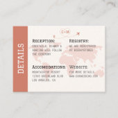 Carte D'accompagnement Burnt Orange World Map Destination Mariage (Devant)
