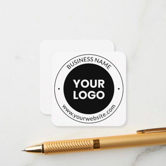 Carte D'accompagnement Business Name & Website ou Slogan, Merci Etc. (Devant/Arrière en situation)