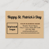 Carte D'accompagnement Business Saint Patrick Salutation à la lumière Bro (Devant)