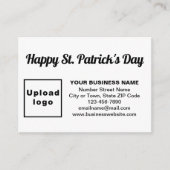 Carte D'accompagnement Business Saint Patrick Salutation sur blanc (Devant)