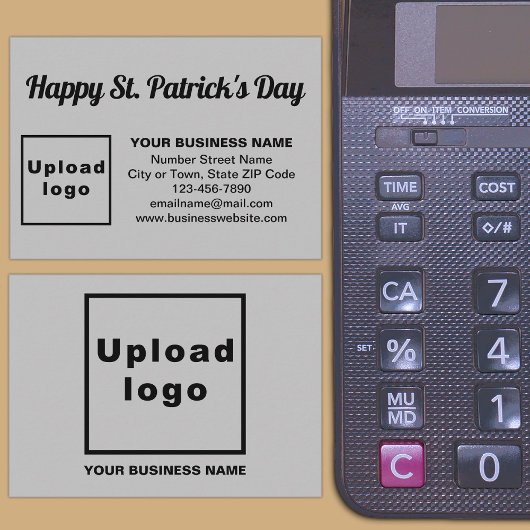 Carte D'accompagnement Business Saint Patrick Salutation sur Grey