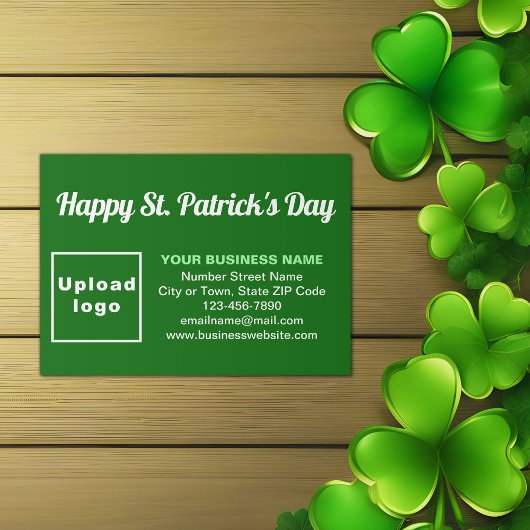 Carte D'accompagnement Business Saint Patrick Salutation sur le vert