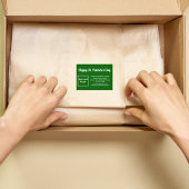 Carte D'accompagnement Business Saint Patrick Salutation sur le vert