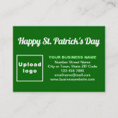 Carte D'accompagnement Business Saint Patrick Salutation sur le vert (Devant)