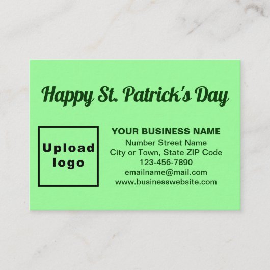 Carte D'accompagnement Business Saint Patrick Salutation sur Vert clair (Devant)
