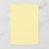 Carte D'accompagnement Butter Yellow Modern Floral Wedding Details (Dos)