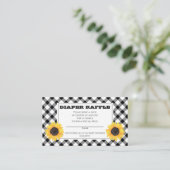 Carte D'accompagnement BW Checks Baby Q BBQ Douche Déchets Raffle (Debout devant)