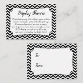 Carte D'accompagnement BW Chevron Sans Emballage Présentation Cadeau de M (Devant / Derrière)