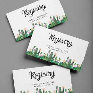 Carte D'accompagnement Cacti Registry Enterrement de Vie de Jeune Fille