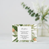 Carte D'accompagnement Cactus Floral Desert Mariage Réception (Debout devant)