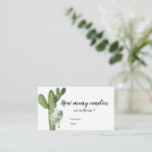 Carte D'accompagnement Cactus Taco à propos de l'amour Devinez combien de (Debout devant)