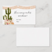 Carte D'accompagnement Cactus Taco à propos de l'amour Devinez combien de (Devant / Derrière)