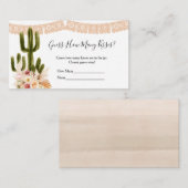 Carte D'accompagnement Cactus Taco sur l'amour Combien de baisers jeu (Devant / Derrière)