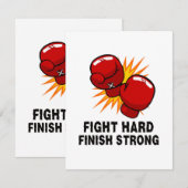 Carte D'accompagnement Cadeau de boxe (Devant / Derrière)