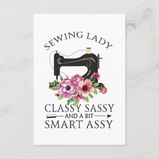 Carte D'accompagnement Cadeau de couture | Je Suis Un Flip Flops Et Coudr (Dos)