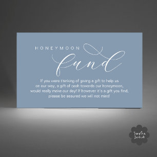 Carte D'accompagnement Cadeau de Lune de Miel de Mariage, Une Note sur le