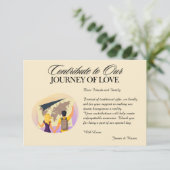 Carte D'accompagnement Cadeau de mariage Code QR Registre de cagnotte de  (Debout devant)