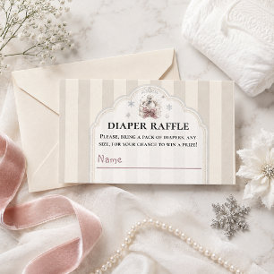 Carte D'accompagnement Cadeau de Naissance Petite Princesse Cygne Hiver C